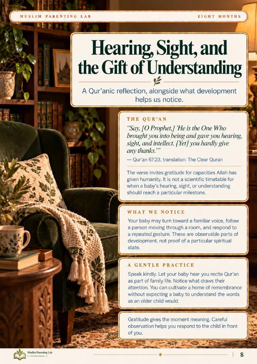 Page 8: Hearing, sight, and the gift of understanding